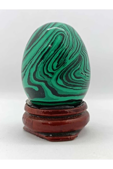 gemsartdeco Malahit Doğaltaş  Yumurta Standlı ürün görseli