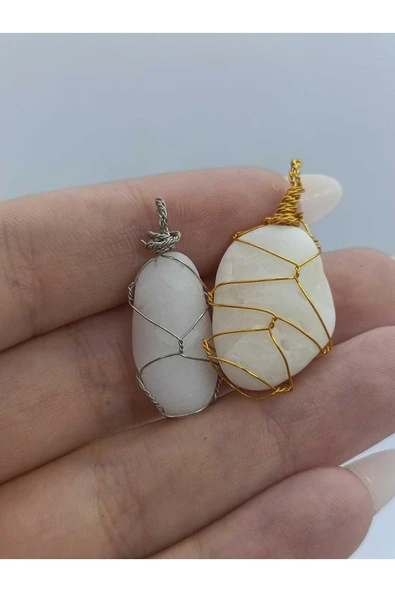 gemsartdeco Süt Opal Kolye Ucu Doğaltaş ürün görseli