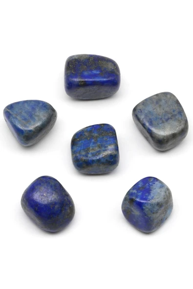 Lapis Lazuli Doğal Taş Tamburlanmış Parça - Tımbıl - Resim 2