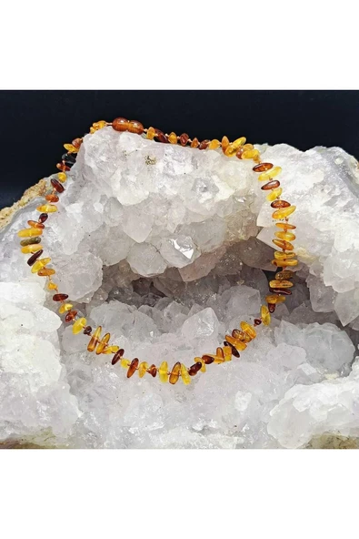 gemsartdeco Bebek Kehribar Kolye Doğaltaş ürün görseli 1