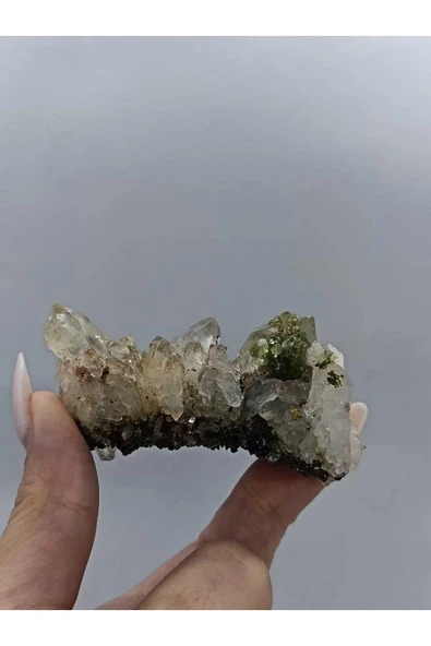 gemsartdeco Koleksiyonluk Epidotlu Kuvars Doğaltaş - Resim 3