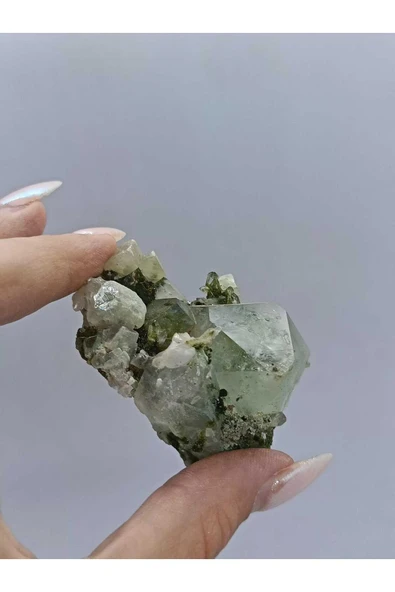 gemsartdeco Koleksiyonluk Epidotlu Kuvars Doğaltaş - Resim 2