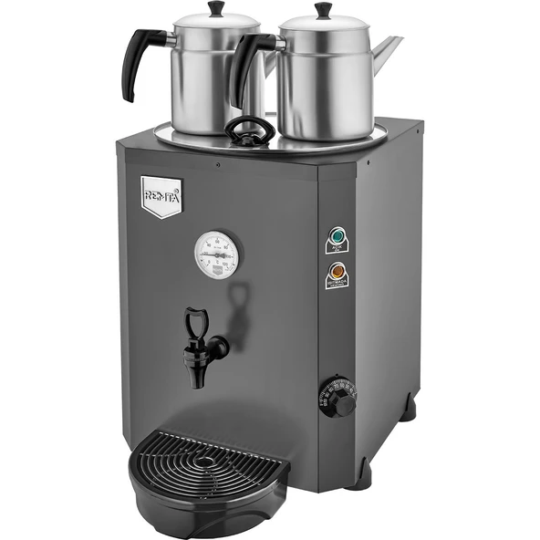 Remta 2 Demlikli 23 lt Jumbo Çay Makinesi - SİYAH - Şamandıralı ürün görseli 1
