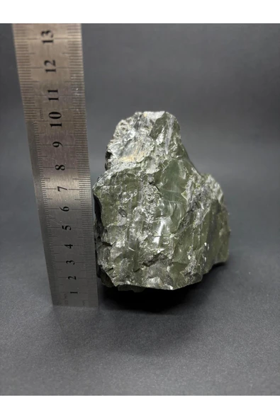 gemsartdeco Yeşil Obsidyen Duygu Taşı Doğaltaş Kütle - Resim 4