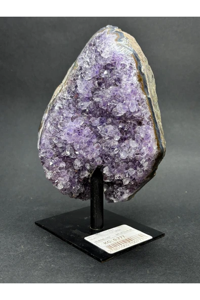 gemsartdeco BREZİLYA AMETİST DOĞALTAŞ SİYAH DEMİR STANTLI - Resim 2