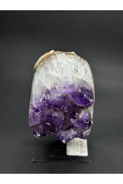 gemsartdeco BREZİLYA AMETİST DOĞALTAŞ SİYAH DEMİR STANTLI - Resim 4