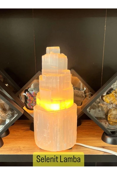 gemsartdeco Selenit Doğaltaş Lamba ürün görseli