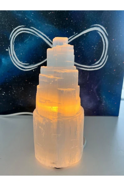 gemsartdeco Selenit Doğaltaş Lamba - Resim 3