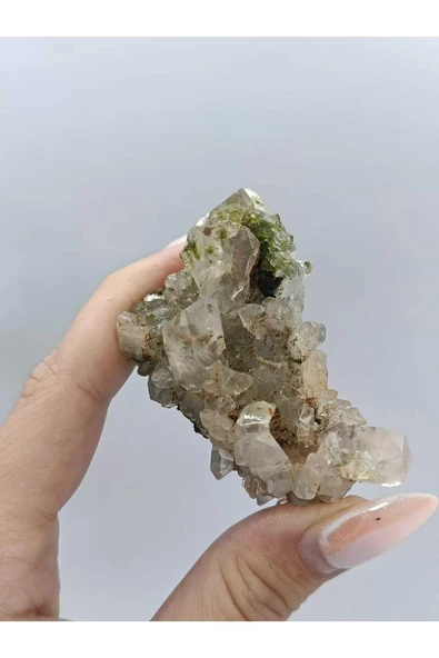 gemsartdeco Koleksiyonluk Epidotlu Kuvars Doğaltaş - Resim 2