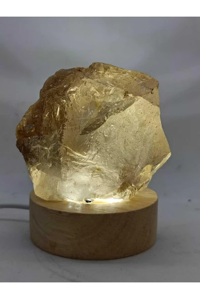 gemsartdeco Krıstal Kuvars Doğaltaş Ham Kütle Lamba - Resim 2