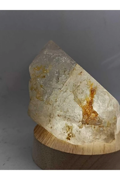gemsartdeco Kristal Kuvars Doğaltaş Ham Kütle Huzur Lamba - Resim 3