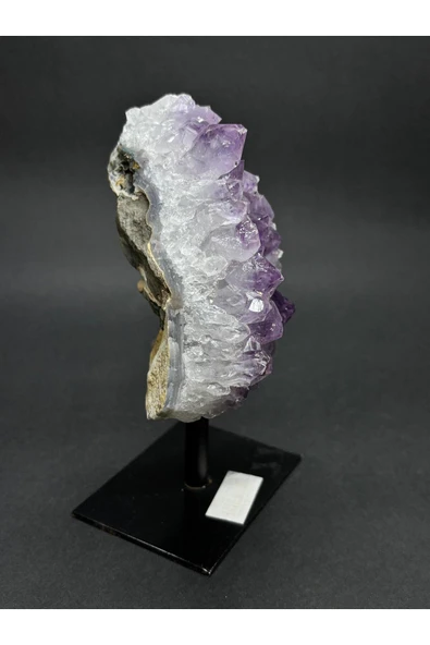 gemsartdeco BREZİLYA AMETİST DOĞALTAŞ SİYAH DEMİR STANTLI - Resim 3