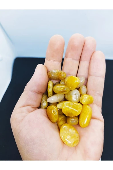 gemsartdeco Sitrin Bolluk Bereket 4 Adet Doğaltaş Cüzdan Boy - Resim 2