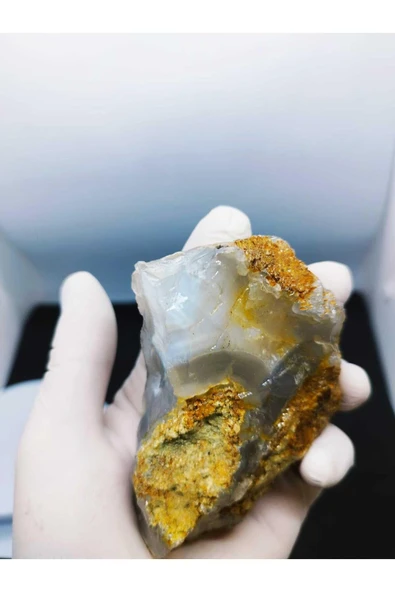 gemsartdeco Mavi Kalsedon Duygusal Denge Doğaltaş Kütle - Resim 2