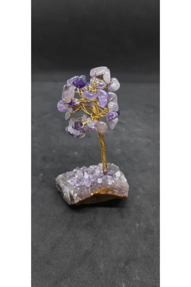 gemsartdeco Ametist Doğaltaş Mineral Ağaç Hediyelik Ürün - Resim 6