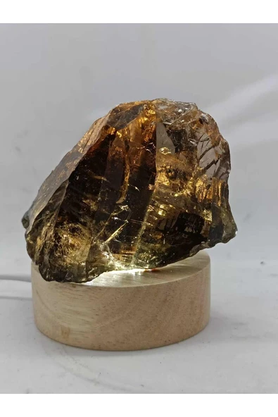 gemsartdeco Dumanlı Kuvars Doğaltaş Radyasyonsavar Derin Uyku Lambası - Resim 2