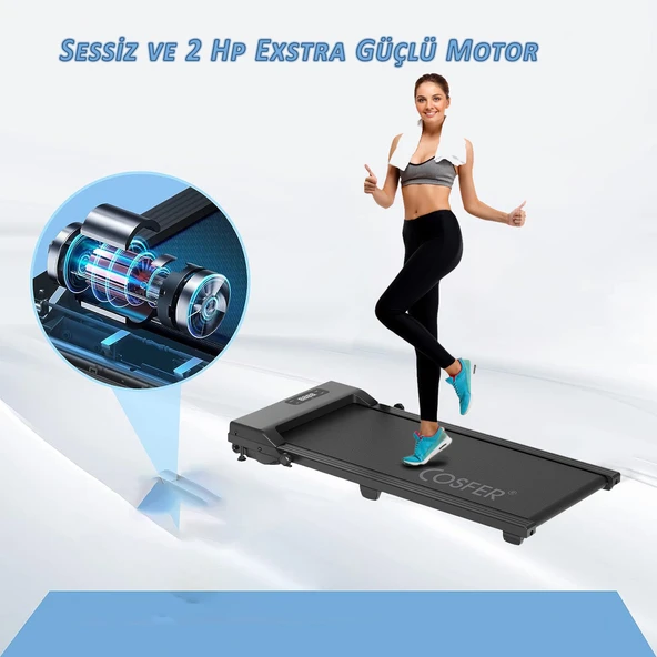 Cosfer Uzaktan Kumandalı Katlanabilir Koşu Bandı - Resim 2