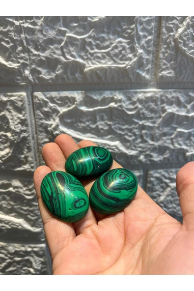 gemsartdeco MALAHİT KABAŞON MİNERAL - Resim 2