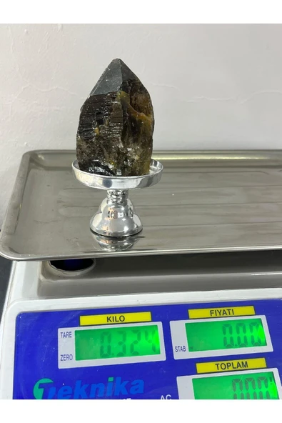 gemsartdeco Stantlı Morion Kuvars - Resim 5