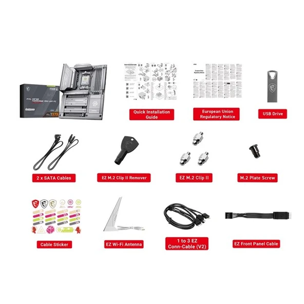 MSI X870e TOMAHAWK MAX PZ WIFI7 DDR5 HDMI-DP PCIE 5.0 AM5 ATX - Resim 8