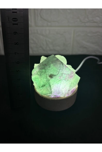 gemsartdeco Para Taşı Florit lamba doğaltaş - Resim 2