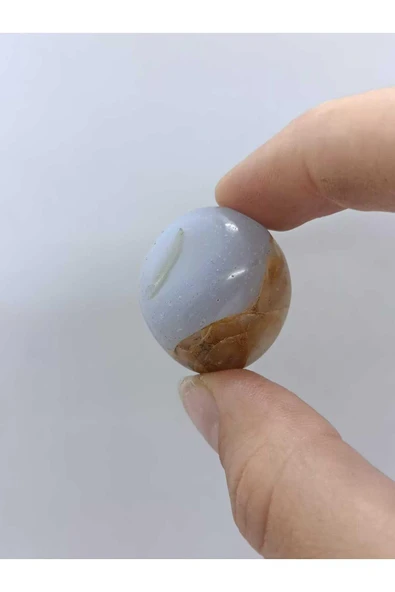 gemsartdeco Mavi Kalsedon Oval Doğaltaş Ham Kütle ürün görseli