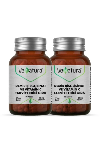 VeNatura Demir Bsg Ve Vitamin C 90 Kapsül 2 Adet ürün görseli