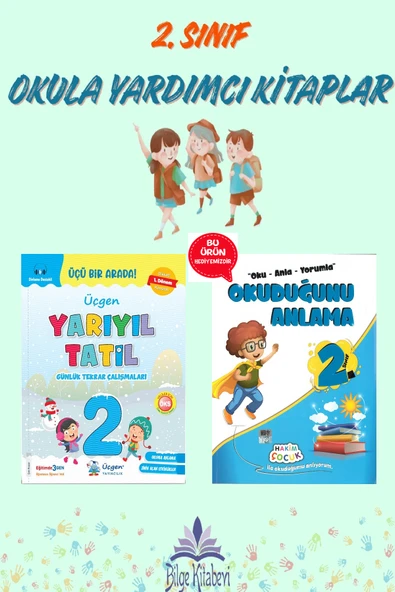 Üçgen 2.Sınıf Yarıyıl Tatil Kitabı (1.Dönem Konularını Kapsar)- Okuduğunu Anlama Hediyeli ürün görseli 1