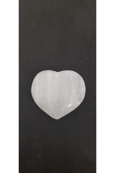 gemsartdeco Kalp Form Selenit AA kalite doğaltaş ürün görseli 1