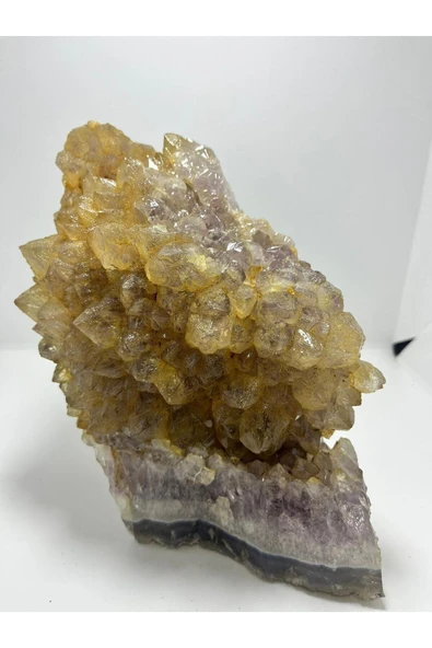 gemsartdeco Ametist Özel Koleksiyonluk Pozitif Enerji Doğaltaş Kütle - Resim 5