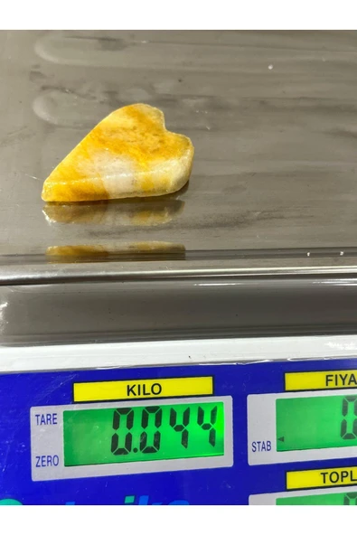 gemsartdeco Sitrin Kalp Doğaltaş - Resim 4