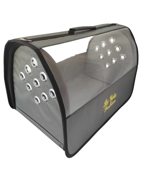 La Vista Jumbo Büyük Şeffaf Flaybag Kedi, Küçük Köpek Taşıma Çantası 50-30-33CM 1876Gr FÜME ürün görseli 1