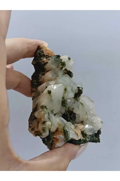 gemsartdeco Koleksiyonluk Epidotlu Kuvars - Resim 2