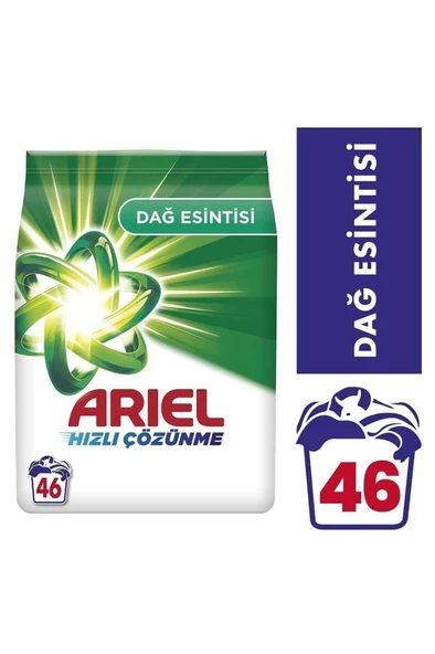 Ariel Dağ Esintisi 7 kg Hızlı Çözünme Toz Çamaşır Deterjanı - Resim 2
