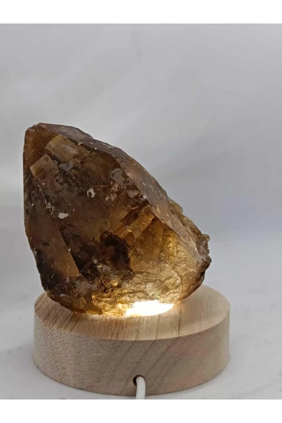 gemsartdeco Kristal Kuvars Doğaltaş Ham Kütle Huzur Lamba - Resim 3