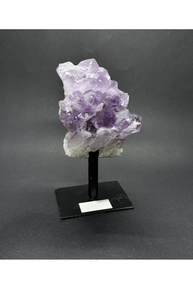 gemsartdeco BREZİLYA AMETİST DOĞALTAŞ SİYAH DEMİR STANTLI ürün görseli