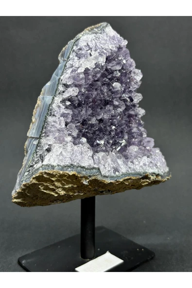 gemsartdeco BREZİLYA AMETİST DOĞALTAŞ SİYAH DEMİR STANTLI - Resim 3