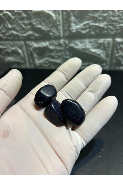 gemsartdeco Yıldıztaşı Lacivert Şans Doğaltaş - Resim 2