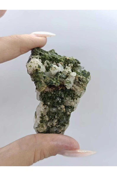gemsartdeco Koleksiyonluk Epidotlu Kuvars Doğaltaş - Resim 4