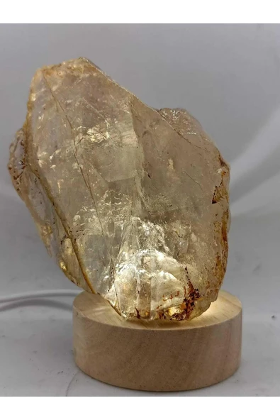 gemsartdeco Kristal Kuvars Doğaltaş Ham Kütle Huzur Lamba ürün görseli