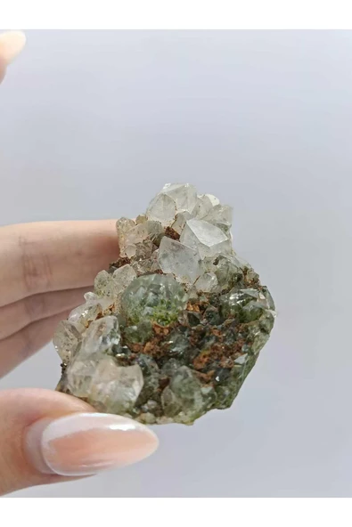 gemsartdeco Koleksiyonluk Epidotlu Kuvars Doğaltaş - Resim 3