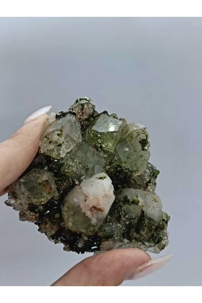 gemsartdeco Koleksiyonluk Epidotlu Kuvars - Resim 2