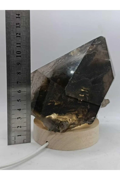 gemsartdeco Fosilli Kuvars  Doğaltaş Ham Kütle Lamba - Resim 4