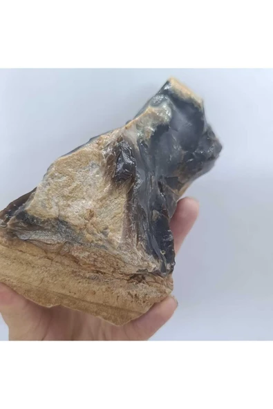 gemsartdeco Siyah Kalsedon Duygusal Denge Doğaltaş Kütle - Resim 4