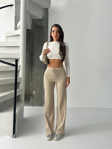 Fit comfort bej salaş pantolon - Resim 5