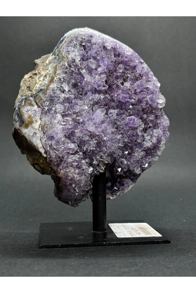 gemsartdeco BREZİLYA AMETİST DOĞALTAŞ SİYAH DEMİR STANTLI ürün görseli