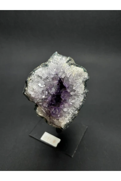 gemsartdeco BREZİLYA AMETİST DOĞALTAŞ SİYAH DEMİR STANTLI - Resim 4