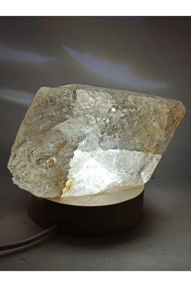 gemsartdeco Kristal Kuvars Doğaltaş Ham Kütle Huzur Lamba ürün görseli