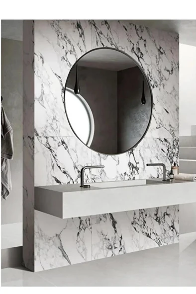 60cmx300cm Tek Parça Yapışkanlı Rulo Mermer Desenli Duvar Paneli Kağıdı Silinebilir TX-015-MAXİ - Resim 2