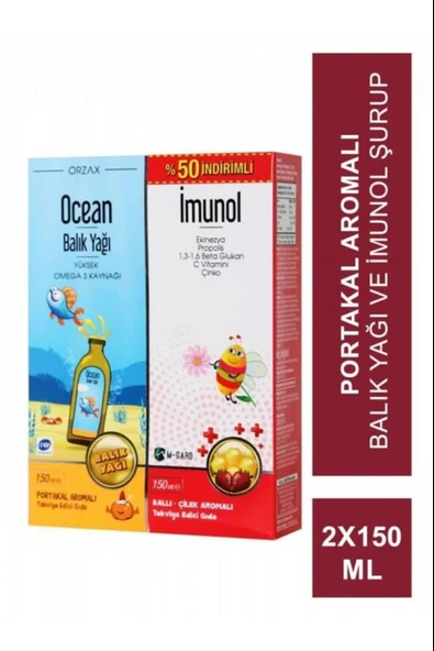Ocean Portakallı Balık Yağı Şurubu 150 ml + Ocean Vm Şurup 150 ml Hediye ürün görseli